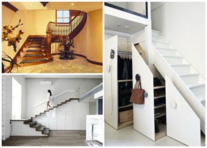 Інтер'єр холу зі сходами в приватному будинку приклади дизайну