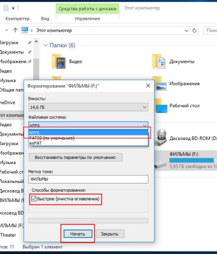 Cum se formatează o unitate flash USB în ntfs