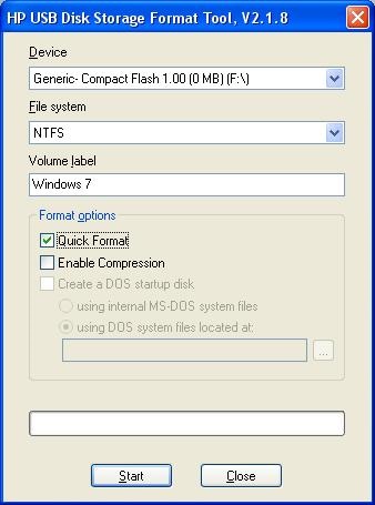 Cum se formatează o unitate flash USB în ntfs