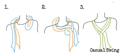 Milyen szép nyakkendő sál 10 egyszerű módja, sapka és sál