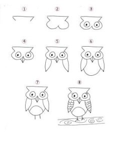 Як намалювати сову поетапно - кілька цікавих способів
