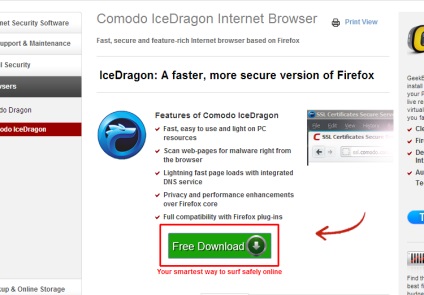 Cum se descarcă și se instalează browserul comodo icedragon 26