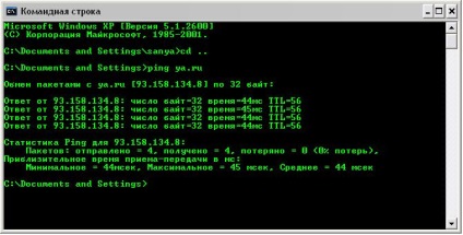 Doamne doză comenzi pentru verificarea sănătății conexiunii la Internet - Internet și tot ce este cu ea