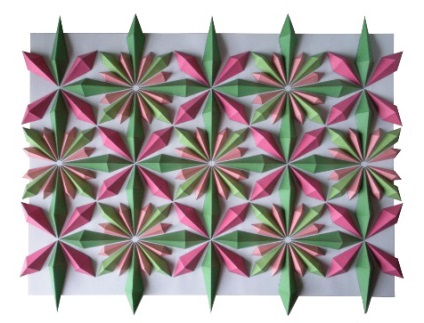 Hiratsuka macska - egy mozaik origami - Kaleidoszkóp dekoráció