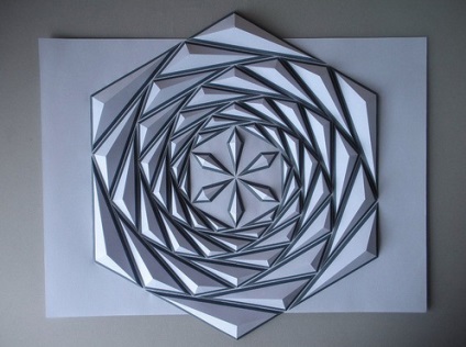Hiratsuka macska - egy mozaik origami - Kaleidoszkóp dekoráció