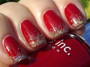 Red manikűr arany királyi luxus manikűr könnyű!