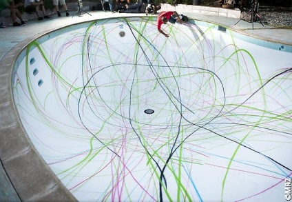 Piscine colorate și desene skate