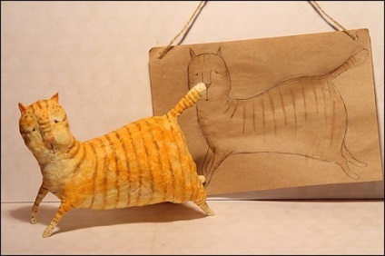 Березневий кіт з вати - ярмарок майстрів - ручна робота, handmade