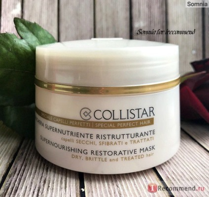 Mască pentru păr uscat collistar supernourishing masca de restaurare - «☀  retragerea italiană de la brand