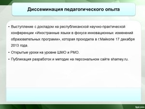 Seminar metodic, site personal al profesorului de limba engleză și germană