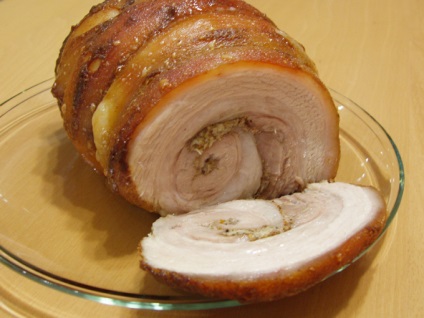 Carne de vită în piele de porc - alternativă la cârnați - rola de piei de porc - rețete