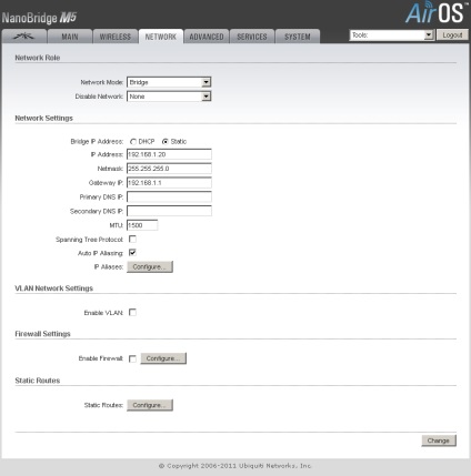 Configurarea nanobridge m5