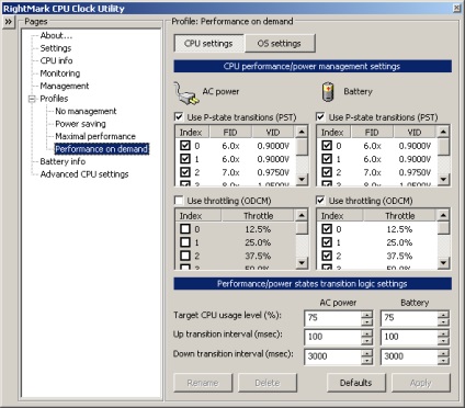 Configurarea rmclock pentru economii maxime de energie