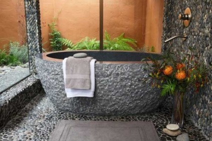 Натуральний камінь в інтер'єрі ванної кімнати - 21 спосіб застосування