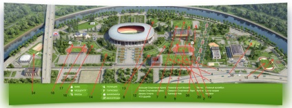 O nouă schemă de terenuri de fotbal în stadionul Luzhniki în 2017, complexul sportiv Luzhniki hartă a terenurilor de călătorie