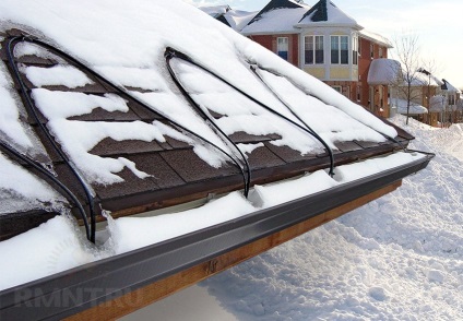 Încălzirea jgheaburilor și a acoperișurilor sistemului anti-înghețare de către propriile mâini