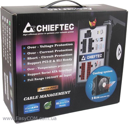 Огляд і тестування блока живлення chieftec cft-600-14cs