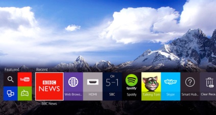 Tizen OS operációs rendszer a Samsung Smart TV
