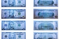 Semne distinctive ale dolarului în mijloacele de bază ultraviolete de protecție