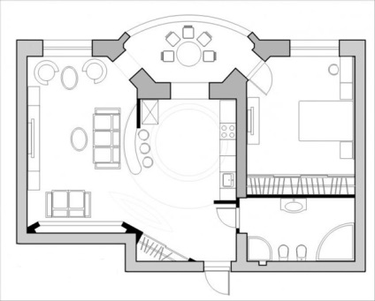 Remodeling stalinki - két- és három-szoba, 2 és 3, lapos, változatok dvushka tervezési (stalinki) Újratervezés Sztálin - két- és három szobás, 2 és 3, Apartman, opciók, kopeck darab tervezés
