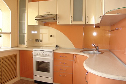 Peach konyha, belsőépítészet, barack hangok, képek, design és otthoni javítások