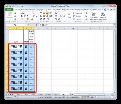 De ce în Excel, în loc de numere de icoane grate