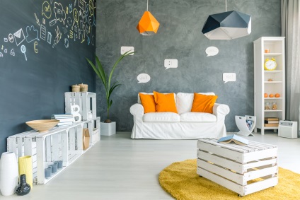 Paleți în interiorul ideii de mobilier cu propriile mâini, babybrand