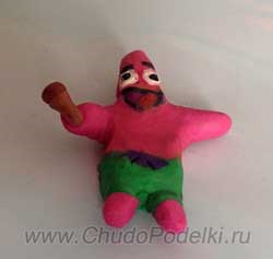 Artizanat din spongebob plasticine și patric