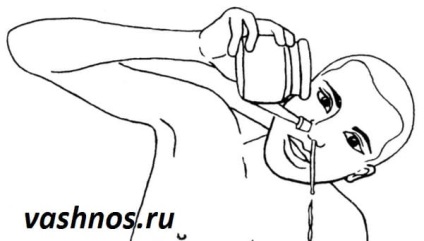 Промивання носа методом зозуля - один із способів лікування гаймориту