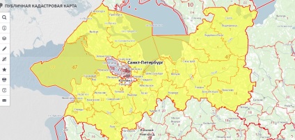 Harta cadastrală publică a regiunii Leningrad