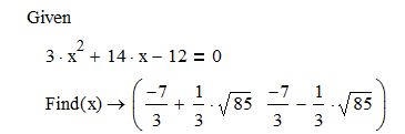 Рішення рівнянь і систем рівнянь в mathcad