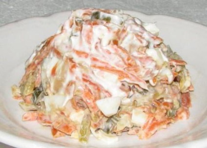 Салат шахтарський з солоними огірками рецепт з фото
