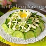 Салат - хрусткий, рецепт з фото з куркою і огірком