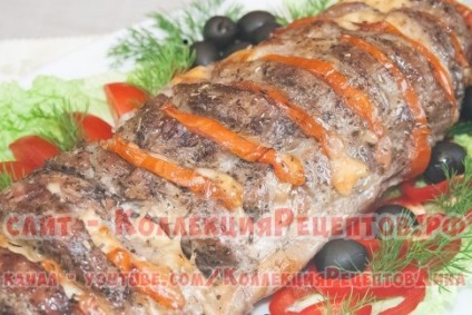 Sertés sült a kemencében paradicsommal és sajt „harmonika” ízletes hús recept fóliában (sertés) Sertés, sült a kemencében paradicsommal és sajt „harmonika”, egy finom recept hús fólia,