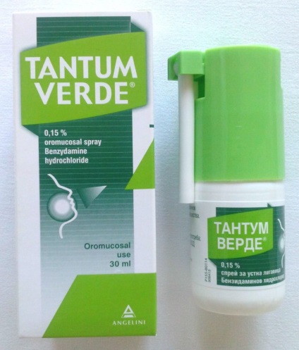 Tantum Verde - spray pentru gât de ansamblu a medicamentului, gât