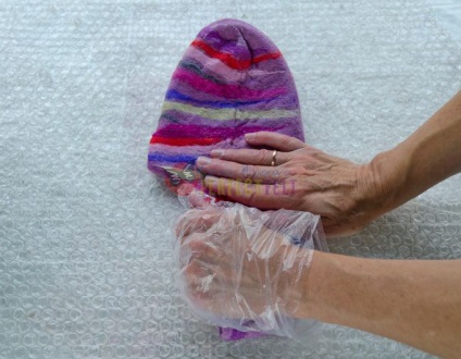 Papucs nedves nemezelés - nedves nemezelés cipők (gyermek papucs)