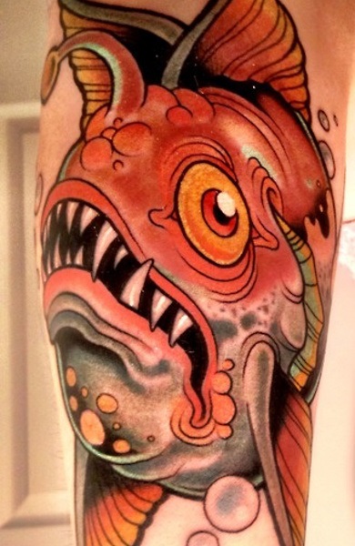 Piranha tatuaj - înțeles, schițe și fotografii pentru tatuaje