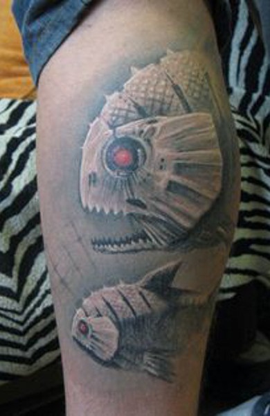Татуювання піранья - значення, ескізи тату і фото