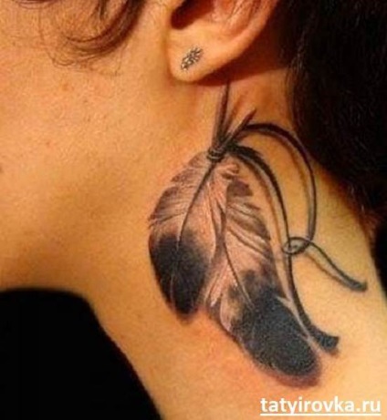 Feather tatuaj și sensul său