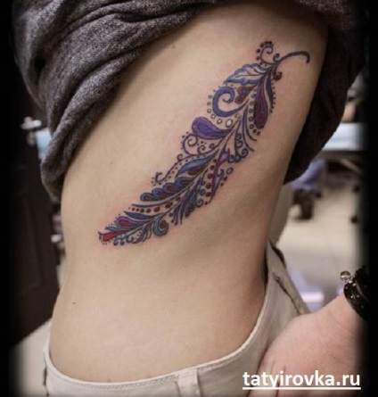 Feather tatuaj și sensul său