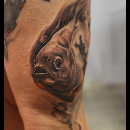 Piranha tatuaj - valoare, fotografie și schițe de tatuaj