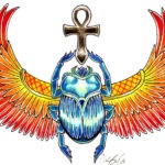 Tatuajul Scarab, de la fresce la tatuaje și schițe