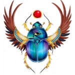 Scarab татуировка, татуировки от фреските и скици