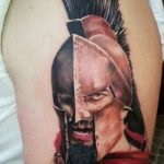 Tattoo Spartan valoarea cască, fotografie și cele mai bune schițe