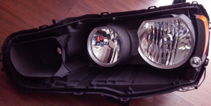 Tuning fényszórók Mitsubishi Lancer saját kezűleg