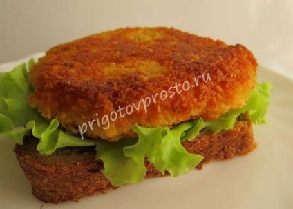 Vegetáriánus hamburger - csicseriborsó - előkészíti az egyszerű és finom! (Csicseriborsó) Vegetáriánus hamburger - csicseriborsó - előkészíti az egyszerű és finom!