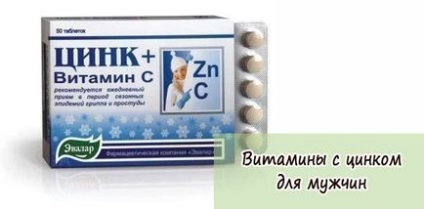 Vitamine cu zinc pentru preparate pentru bărbați, tablete, lista