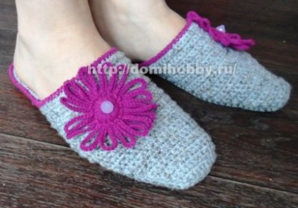 Tricotat papuci - croșetat Slap