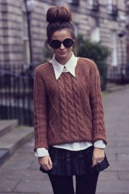 В'язаний жіночий светр (101 фото) грубої в'язки, моделі в'язаних светрів грубої і товстої в'язки,