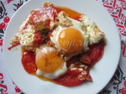 Яєчня з помідорами рецепт з покроковими фото